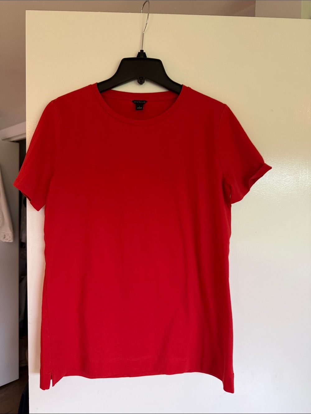 Ann Taylor Classic Red Crewneck Tee